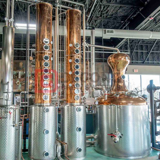 1000L 2000L Copper Column Still Commercial Alcohol Distillation Equipment Vodka Distillery