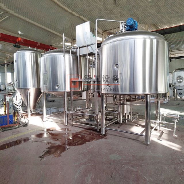 600L Beer Brewery System Used 2 Tank Beer Mash Brew Kettle And Stainless Steel Beer Fermentation Tank 