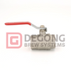 1inch 1/2 Inch Female Male Nickel Plated Brass Ball Valve PN25 with Red Steel Handle NPT
