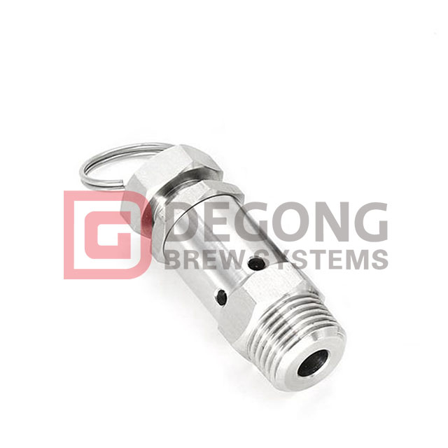 1/4" 1/2" Stainless Steel 304 Sanitary Adjustable Air Release Pressure Relief Safety Valve 