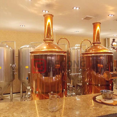 10HL Red Copper Beer Production Equipment Luxury Brewery For Sale