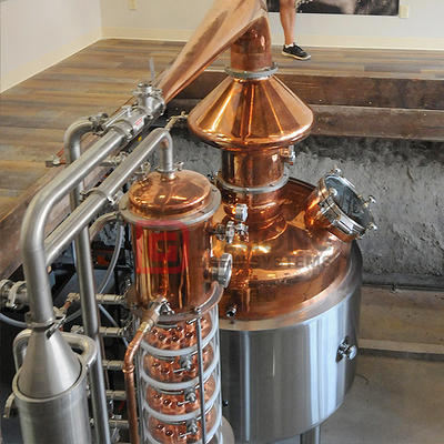 500L Vodka Whiskey Copper Distillation Equipment Alcohol Distiller for Sale