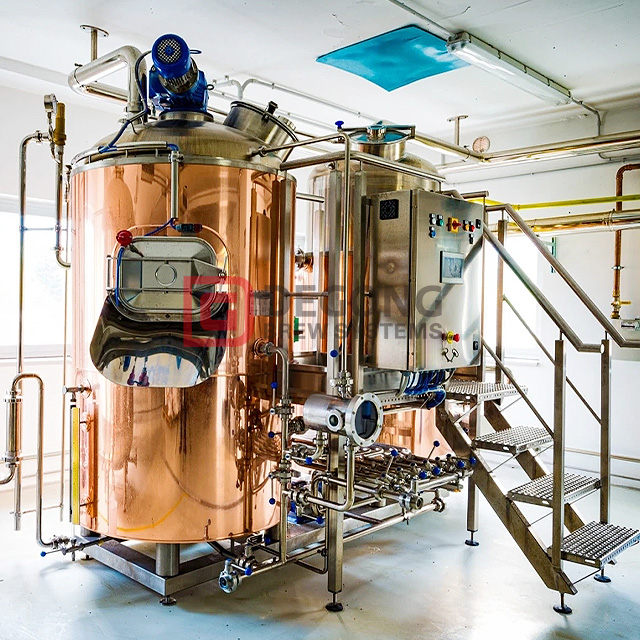500 Liters 1000 Liters Per Batch Copper Beer Equipment 2 Vessels Brewing House Brewery Plant