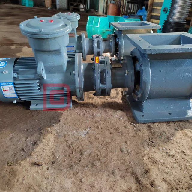 DN170 Star Discharger Valve | Sealed Air Lock Valve | Fan Shut-Off for Fine Particle Powder | Rotary Air Shut-Off Device