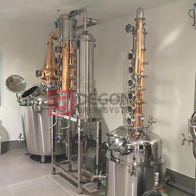 200L Micro Alcohol Distillation System Copper Vodka Gin Distiller Pot Still