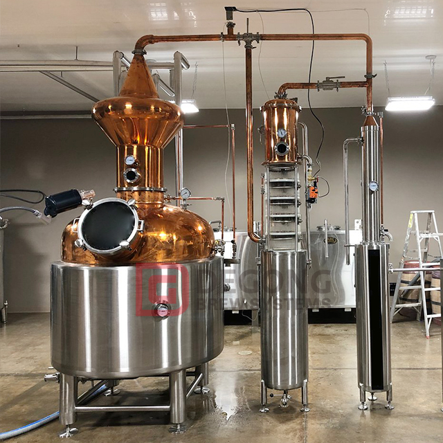 500L Copper Rum Distillation Equipment Alcohol Distillery Hot Selling Still Supplier Manufacturer