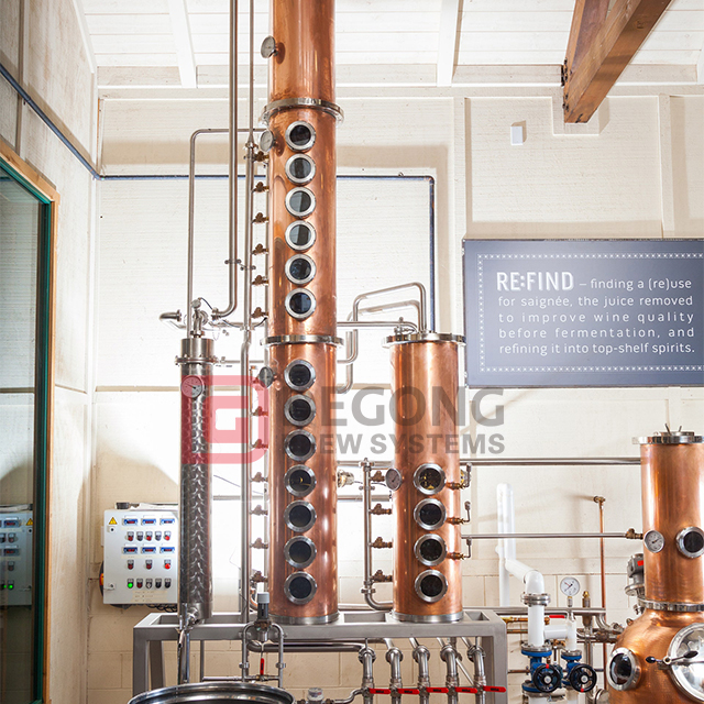 500L Alcohol Distillery Gin Still Machine Vodka Distillation Equipment Copper Distiller