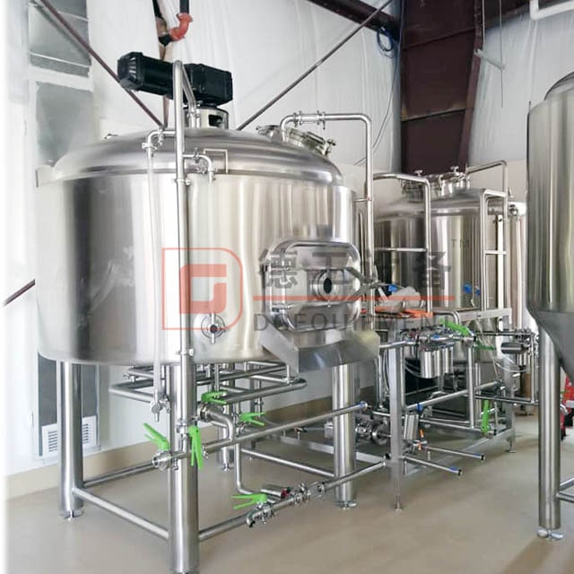 Volume 700L 3-vessel Beer Brewing System Brewhouse with Steam Heating for Beer Making for Sale