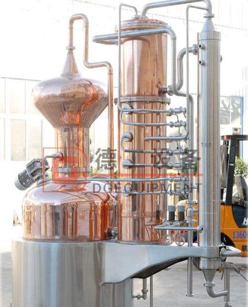 Steam Heating 1000L Distillation Equipment Red Copper Distiller Gin Whisky Rum Near Me