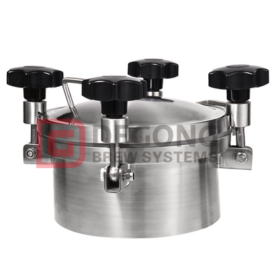 DIN、SMS、3A Food Grade Sanitary Stainless Steel Round Pressure Manhole For Tank Manway