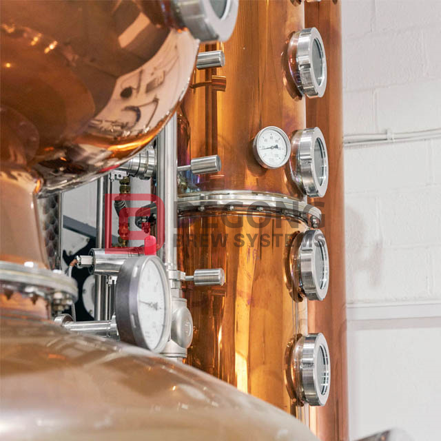 copper distillery equipment turnkey distillation systems 500-2000L 