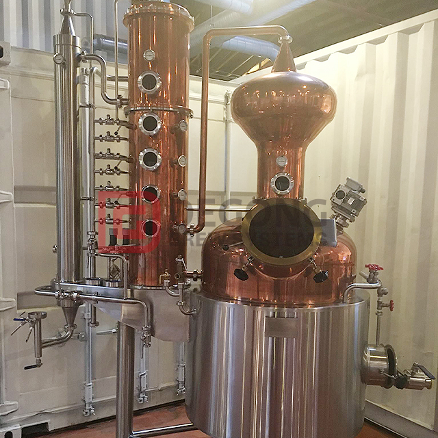 Commercial Distillery 1000L Distilling Equipment Whikey Gin Distiller Copper Alcohol Column still