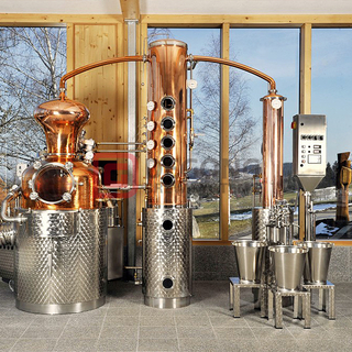 Hot Sale 1000L Whiskey Gin Copper Alcohol Distillation Equipment Alcohol Column Distiller
