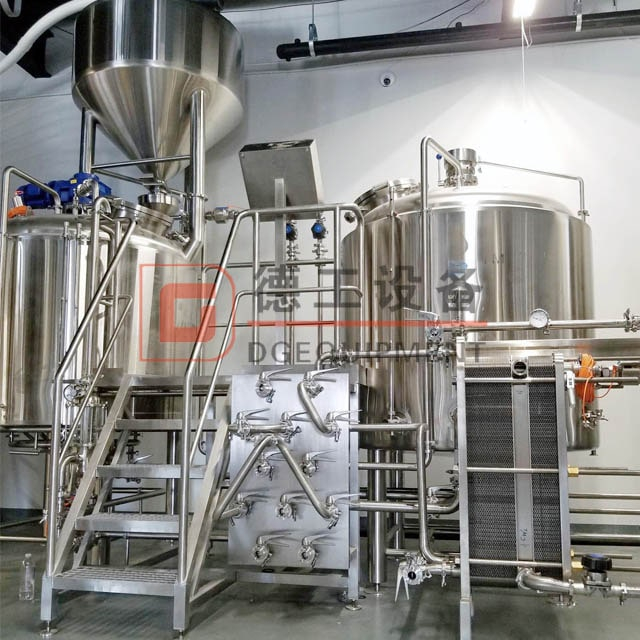 600L Beer Brewery Equipment Mirror Polish 100% TIG Welding 2-vessel Brewhouse for Beer Production