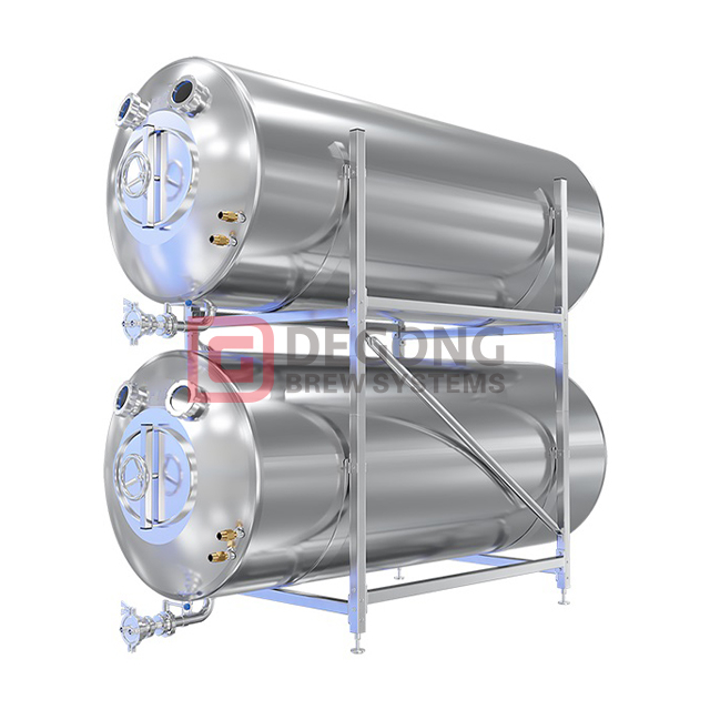 500L Horizontal Beer Tank Bright Beer Tank Stackable Food Grade Stainless Steel Tanks