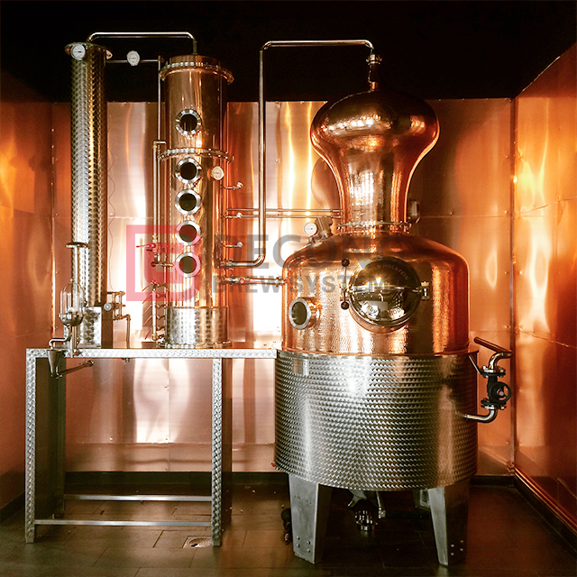 500L 1000L 1500L Factory Price Copper Alcohol Whiskey Rum Distillation Equipment