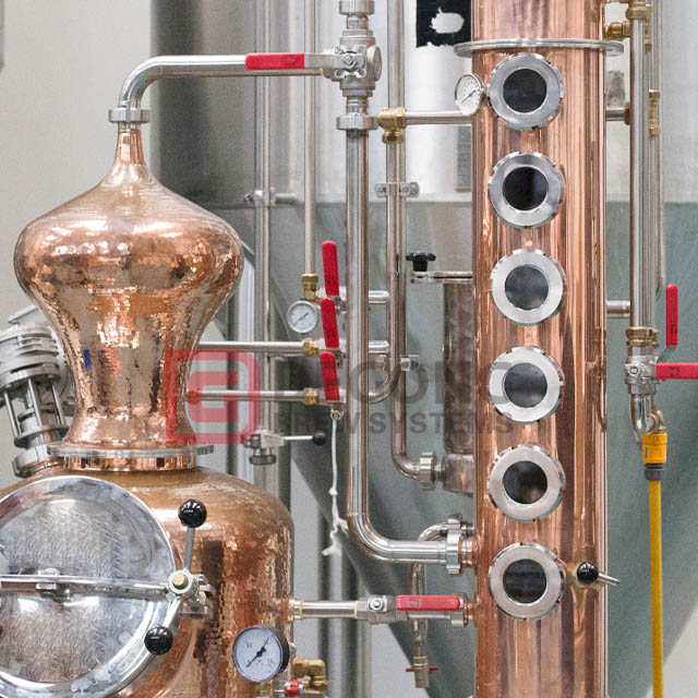 Copper Distiller Alcohol Distilling Machine Distillery For Brandy Whiskey Vodka Distillation Equipment