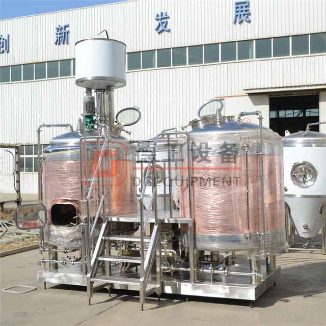 Microbrewery beer equipment 500L 1-2 batches per day stainless steel or cladding copper