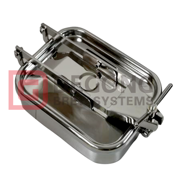 435x335 mm, 530x410 mm, outside Open Stainless Steel Square Manhole Lid Can Parts Food And Beverage Field