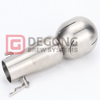25mm38mm Rotating Tank Cleaning CIP Nozzle Bolts Rotating Stainless Steel Spray Ball for Tank Cleaning Connector