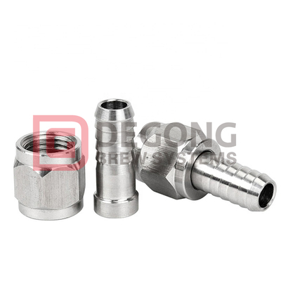 Stainless Steel 304 Barbed Swivel Nut 1/4"MFL 5/16"barb Ball Lock MFL Pin Lock Disconnect Joint for Ball Lock Pin