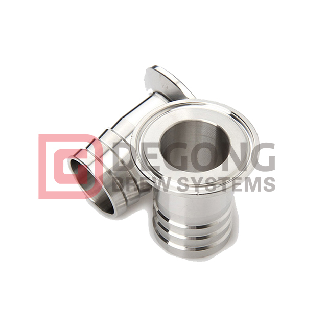 1.5" Tri Clamp To 1.5" Hose Barb Adapter 304 Stainless Steel Brewery Hose Barb Adapter