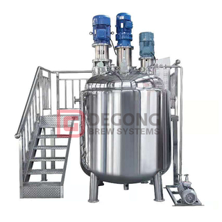 Liquid Emulsification Homogenization Tank Electric Steam Heating Stainless Steel Mixing Tank