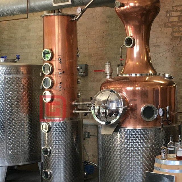 500L Complete Vodka Distillation Equipment System Copper Column Industrial Distiller