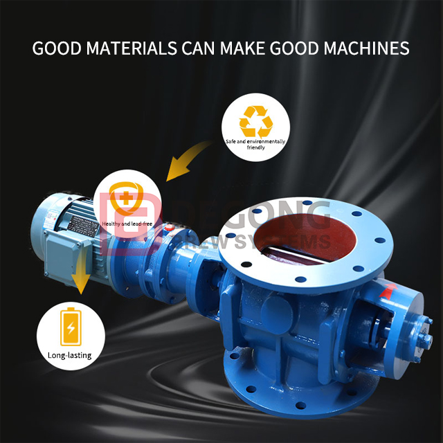 Star-Shaped Discharger Stainless Steel Discharge Valve For Shutting Off Fan Chain Air Lock Valve For Impeller Feeder Carbon Steel Material Suitable For Food, Chemical, Mining And Other Industries