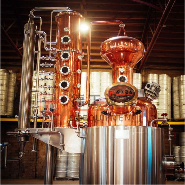 500L Electric/steam Heated Copper 45% 55% 95% Vodka Gin Brand Rum Whiskey Distilling Equipment Distillery Machine