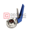 Sanitary Stainless Steel Butterfly Valve With Thread And Weld Connection