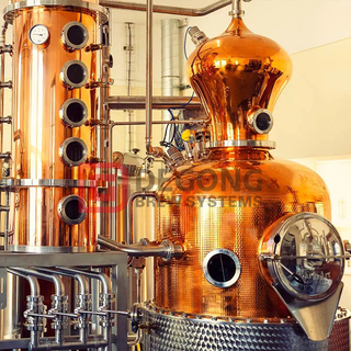 Micro Distilling Machine Copper Column Still 300L 500L Distillery Alcohol Distillation Equipment 
