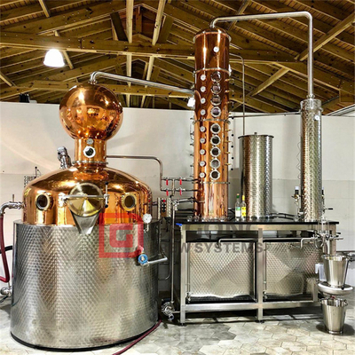 DEGONG Craft 500L All-Copper Still Alcohol Distillation Copper Distillery Equipment Vodka Gin Whiskey Rum Distilling