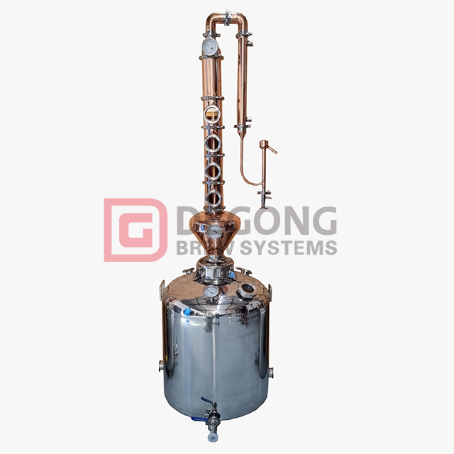 50L 100L 200L Micro Alcohol Distillation System Copper Vodka Gin Distiller Pot Still