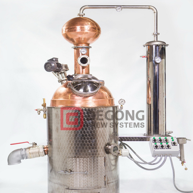 pilot brewing system equipment distiller 100 liter 200 liter distillery supplies Copper distill equipment