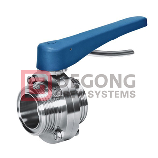 Plastic Handle Stainless Steel Tri Clamp Manual Sanitary Butterfly Valve