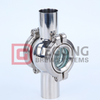 38/51/57/63mm Sanitary Ball Type Sight Glass Diopter Stainless Steel SUS304 Inline Four-way Homebrew Welded Sight Glass Pipe OD 