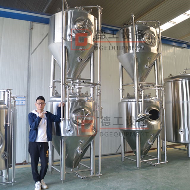 Built a customized beer brewing tanks cellar tank 10HL stainless fermentation tank brite beer tank for restaurant