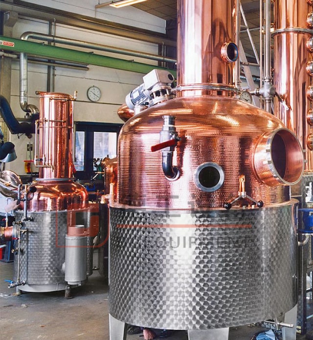 1000L Alembic Copper still Pot Brewing Equipment Steam Heated Distilling Pot Vodka Whisket Gin Distillation Equipment 