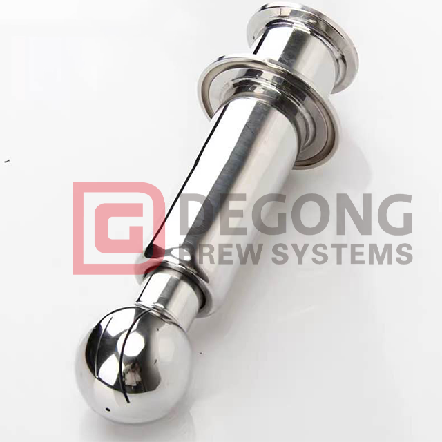 1 Inch 1/2 Inch Sanitary Stainless Steel Double Clip Rotating Spray Ball/rotating Shampoo