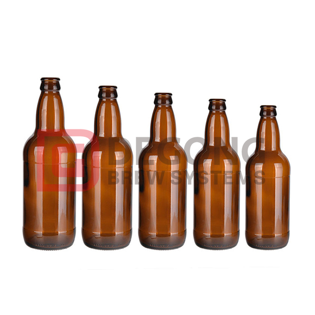 Custom 250ml 500ml 330ml Beer Bottle Brown Glass Bottle 640ml Beer Bottle with Lid