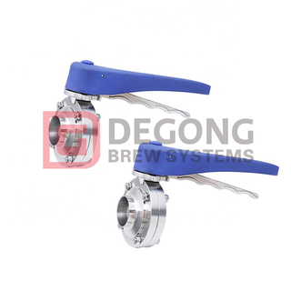 Hot Selling Sanitary Stainless Steel Single Weld Single Thread Butterfly Valve