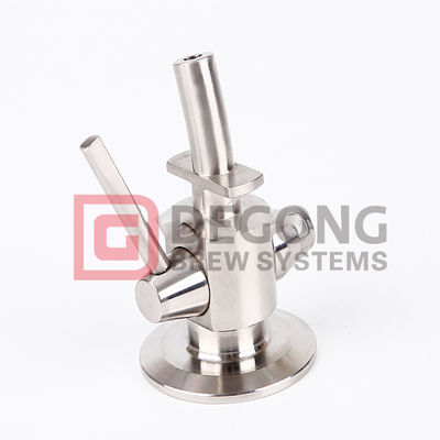 1.5 Inch 2 Inch SS304 Sanitary Clamp Brewing Sample Valve, SS304 Sampling Valve For Brewing