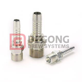 3/8" Male Thread Hose Pipe Fitting X 10mm Barb Hose Tail Connector Stainless Steel Hydraulic Hose Fitting