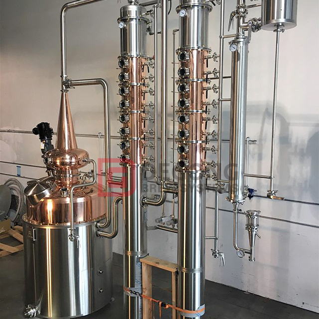 300L 400L Column Distiller Copper Distillation Equipment Brandy Gin Distiller Manufacturer