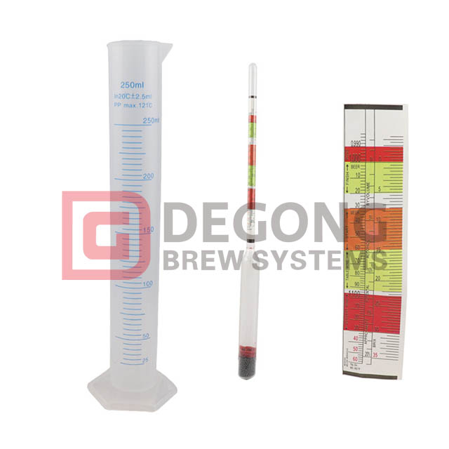 Homebrew Beer Wine Triple Scale Hydrometer 250ML Plastic Measuring Cylinder For Wine Whisky Moonshine Distilling