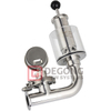 Sanitary Pressure Relief Valve 1.5 Inch Tri Clamp with Pressure Gauge
