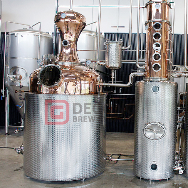 1000L 264Gallon Copper Gin Vodka Alcohol Distillation Equipment for Sale - DEGONG