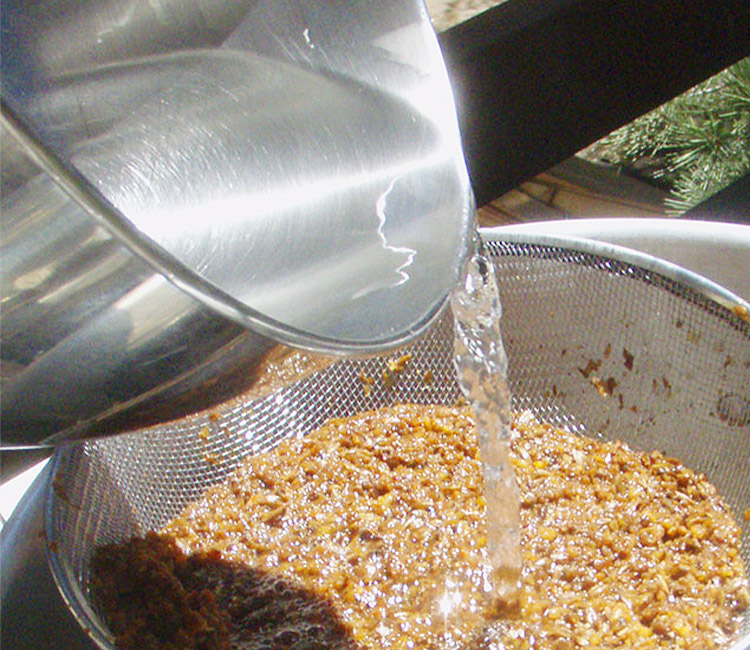 Water saving measures in beer brewing process