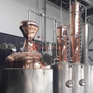 Vodka Whiskey Alcohol Distiller Red Copper Distillery 1000L Turnkey Distilling Systems DEGONG Supplier